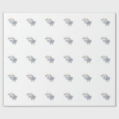 Papier Cadeau Chèvre grise adorable (Plat)