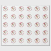 Papier Cadeau Chèvre Noël Chèvres Animaux d'hiver (Plat)