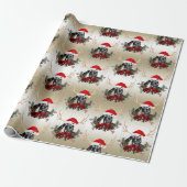 Papier Cadeau Chèvre Noël Cute Nubian Baby Chèvre en Antlers (Déroulé)