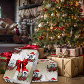 Papier Cadeau Chèvre Noël mignonne Alpine bébé Chèvre Antlers