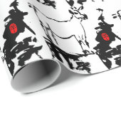 Papier Cadeau Chèvre roches chinois vietnamien Année Zodiac papi (Coin rond)