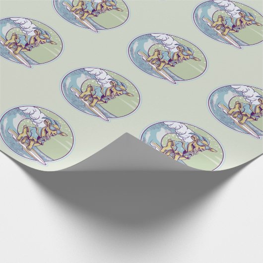 Papier Cadeau Chèvre surf (Coin)