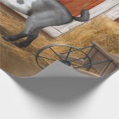 Papier Cadeau Chèvre tachetée gris mou (Coin)