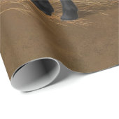 Papier Cadeau Chèvre tachetée gris mou (Coin rond)