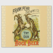 Papier Cadeau Chèvres Bock Bière Publicité (Plat)