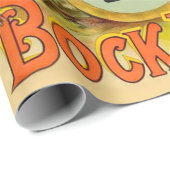 Papier Cadeau Chèvres Bock Bière Publicité (Coin rond)