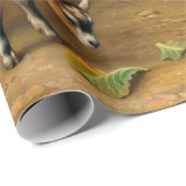 Papier Cadeau Chèvres Et Poulets À La Ferme (Coin rond)