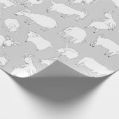 Papier Cadeau Chèvres jouant - gris (Coin)