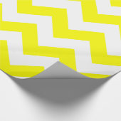 Papier Cadeau Chevron audacieux jaune (Coin)