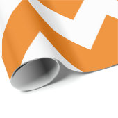 Papier Cadeau Chevron audacieux orange (Coin rond)