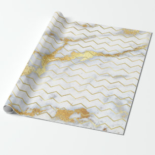 Papier Cadeau Chevron barre les lignes de marbre grises