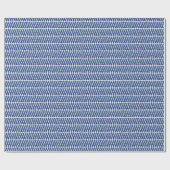 Papier Cadeau chevron bleu aquarelle. Motif de zigzag de la mari (Plat)