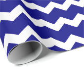 Papier Cadeau chevron bleu marine (Coin rond)