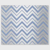 Papier Cadeau Chevron Blue Grey Navy Tiffany Ocean Herringbone (Plat)