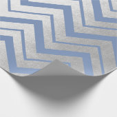 Papier Cadeau Chevron Blue Grey Navy Tiffany Ocean Herringbone (Coin)