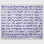 Papier Cadeau Chevron Dalmatien violet et blanc (Plat)
