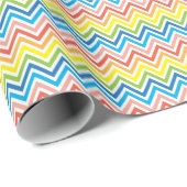 Papier Cadeau Chevron de couleur vive (Coin rond)