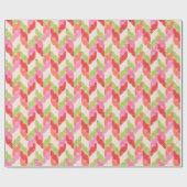 Papier Cadeau Chevron de Noël festif (Plat)