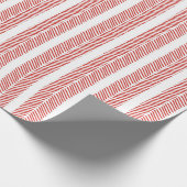Papier Cadeau Chevron d'épine dorsale rouge (Coin)