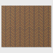 Papier Cadeau Chevron des années 1970 (Plat)