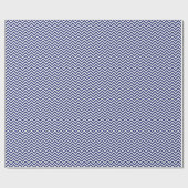 Papier Cadeau Chevron en bleu et blanc (Plat)