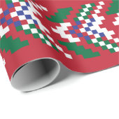 Papier Cadeau Chevron fair isle sans couture motif design,  (Coin rond)