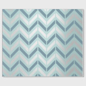 Papier Cadeau Chevron Graphite métallique Argent Tiffany Marine  (Plat)