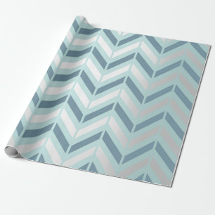 Papier Cadeau Chevron Graphite métallique Argent Tiffany Marine