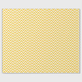 Papier Cadeau Chevron jaune et blanc (Plat)