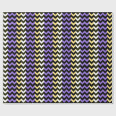 Papier Cadeau Chevron jaune violet Motif Zigzap (Plat)