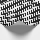 Papier Cadeau Chevron noir et blanc (Coin)