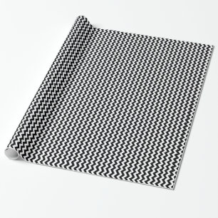Papier Cadeau Chevron noir et blanc Zig Zag