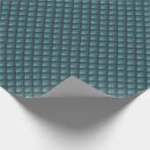 Papier Cadeau Chevron Op-Art bleu néon. (Coin)