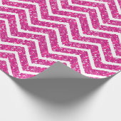 Papier Cadeau Chevron Pailleté Rose (Coin)