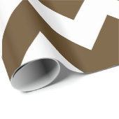 Papier Cadeau Chevron Pécan Neutres (Coin rond)