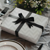Papier Cadeau Chevron rayé gris zigzag