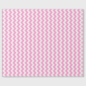 Papier Cadeau Chevron rose et blanc (Plat)