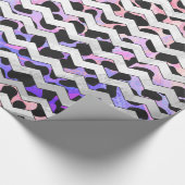 Papier Cadeau Chevron rose et noir Dalmation (Coin)