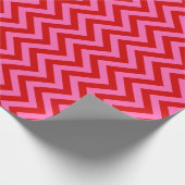 Papier Cadeau Chevron rouge rose chaud Zigzag do-it-yourself cou (Coin)