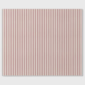 Papier Cadeau Chevron Rouges à rayures à ticks sur fond sable (Plat)