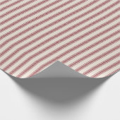 Papier Cadeau Chevron Rouges à rayures à ticks sur fond sable (Coin)