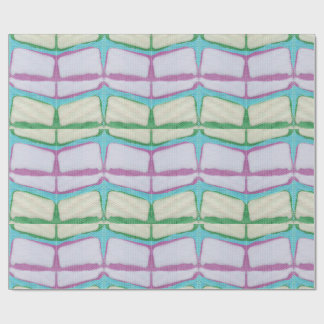 Papier Cadeau Chevron Shibori de printemps lumineux 