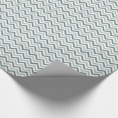 Papier Cadeau chevron turquoise et sage (Coin)