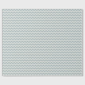 Papier Cadeau chevron turquoise et sage (Plat)