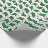 Papier Cadeau Chevron Zebra Green et White Print (Coin)