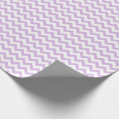 Papier Cadeau Chevron Zig Zag Motif Pastel Lilac White Scandi (Coin)
