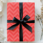Papier Cadeau Chevron Zigzag Rouge