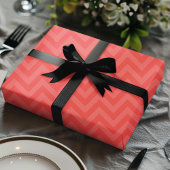 Papier Cadeau Chevron Zigzag Rouge