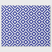 Papier Cadeau Chevrons bleu et blanc (Plat)