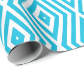 Papier Cadeau Chevrons Diamond Light Blue Moods (Coin rond)